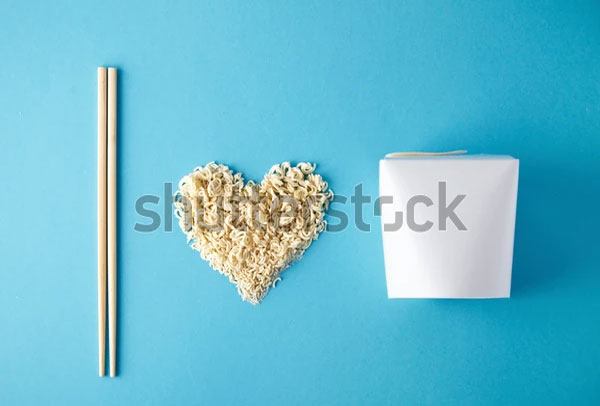 Noodles with Chopsticks Mockup Template