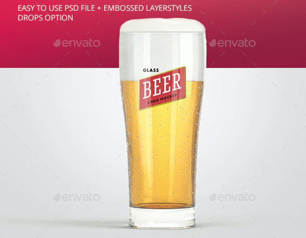 Beer Glass Logo Mock-Up