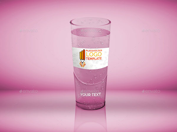 Logo Mockup on Translucent Glass Object