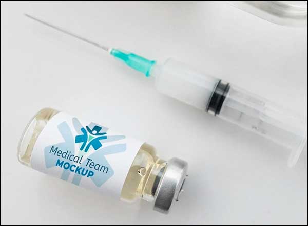 Free PSD Vaccine Vial Mockups
