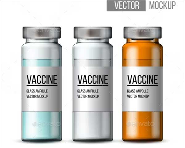 Transparent Vaccine Vial Mockups