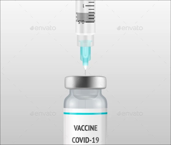 Bottle and Syringe COVID-19 Vaccine Mockups