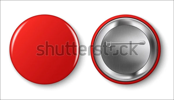 Red Pin Badge Mockups