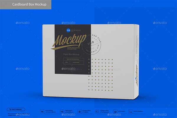 Realistic Cardboard Box Mockups