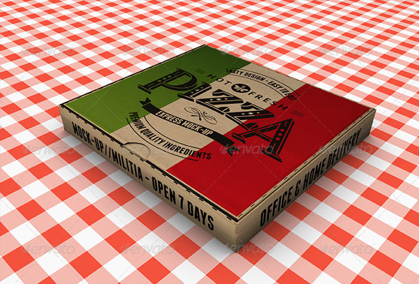 Pizza Cardboard Box Mockup