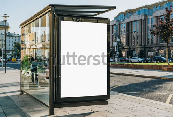 City Bus Stop Mockup