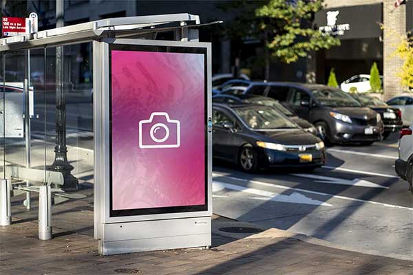 Sample Bus Stop Street Sign Mockup