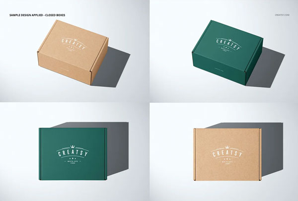 Insert Tray Mailing Box Mockup Set