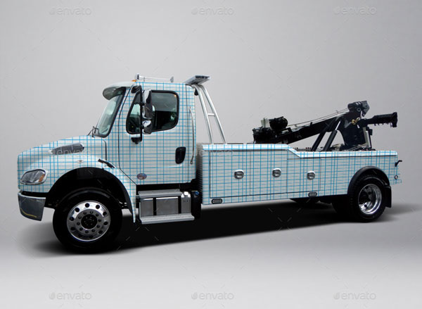 Heavy Tow Truck Wrap Mockup