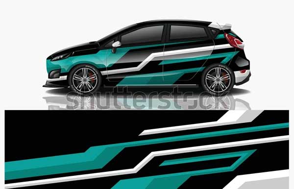 City Car Wrapping Mockup