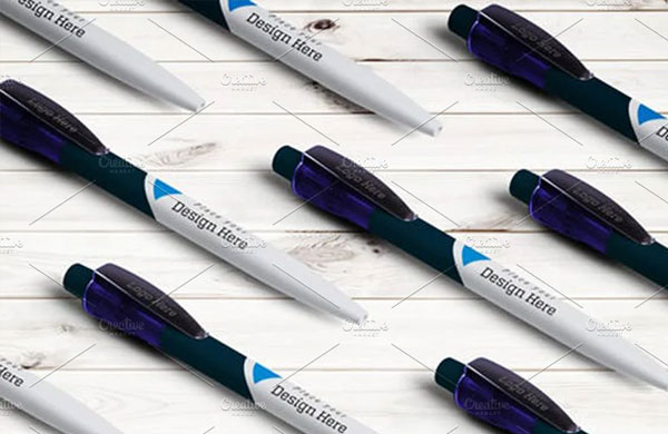 Editable Ballpoint Pen Mockup PSD