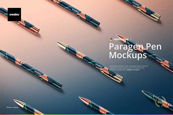 Paragon Ballpoint Pen Mockup Set