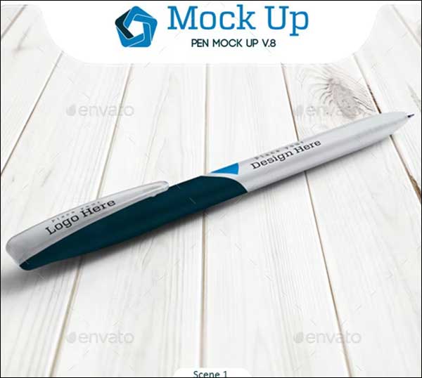 Ballpoint Pen Mockup PSD