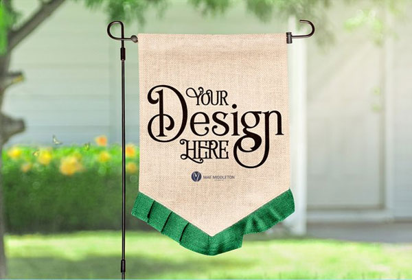 Garden Flag Mockup