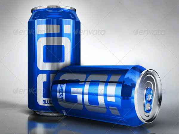 Photorealistic Soda Can Mockup