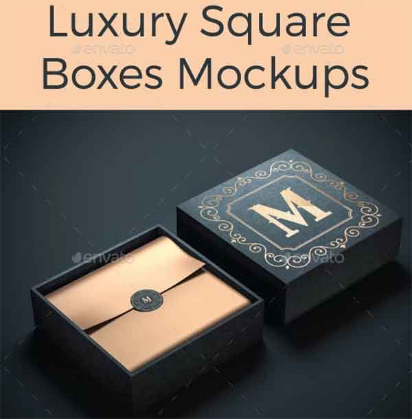 Sample Square Box Mockup