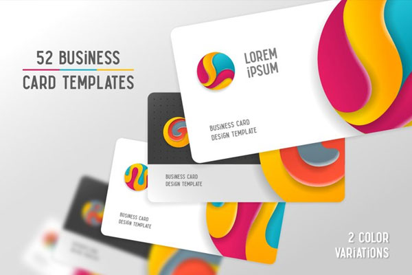 Circle Alphabet & Business Cards Mockup