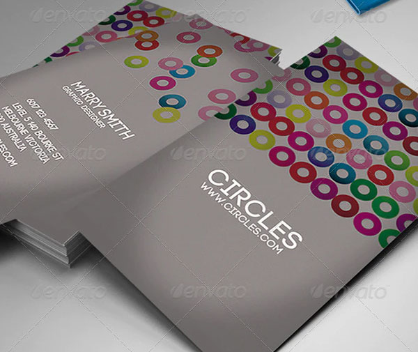 Simple Circles Business Card Mockup