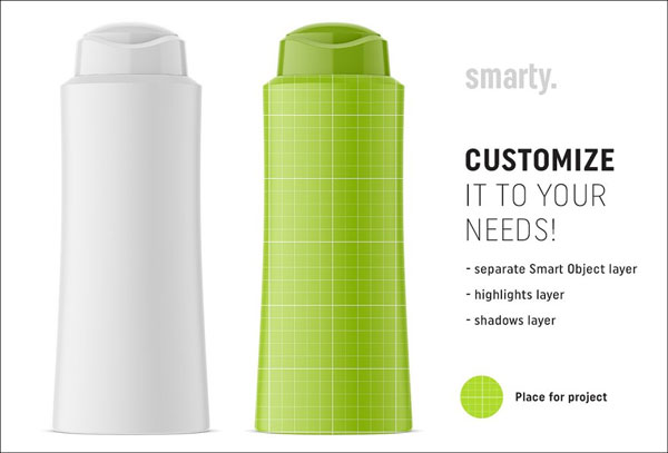 Download Shampoo Bottle Mockup Template