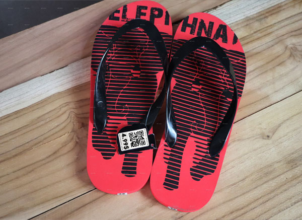 Flip Flops Slippers Price Tag Mockup