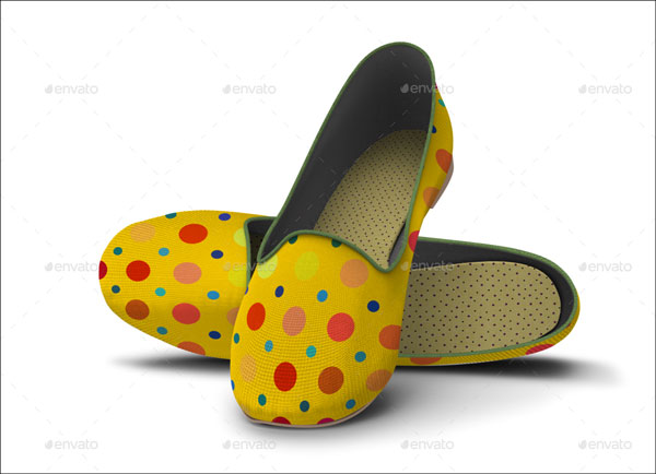 Slipper Ballet Shoes / Fabric Pattern Mockup