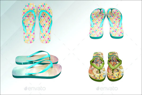 Sample Flip Flop Slipper Mockup Template