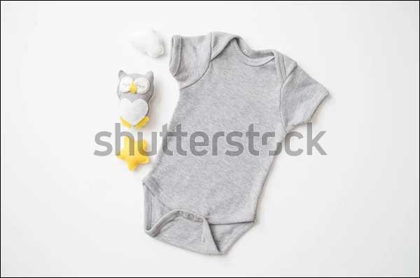 Styled Stock Baby Bodysuit Mockup