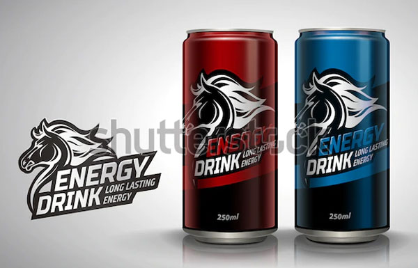 Energy Drink Metalic Mockup