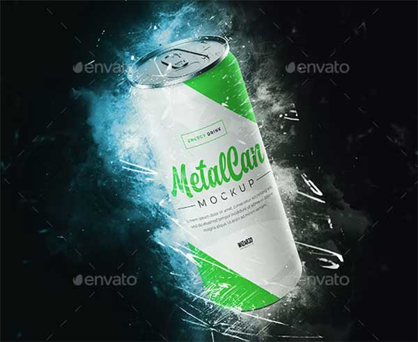 Energy Drink Metal Can Mockup