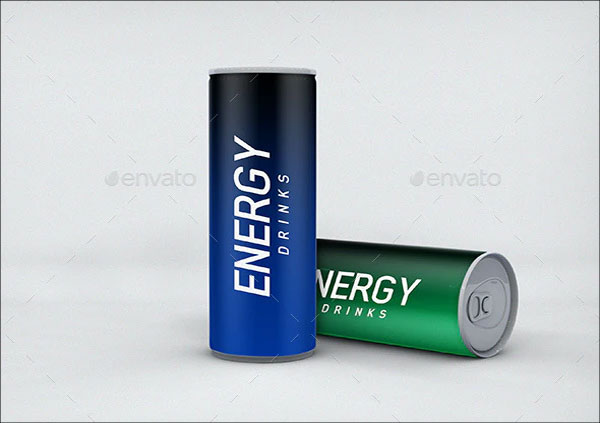 Sample Energy Drink Can Mockup