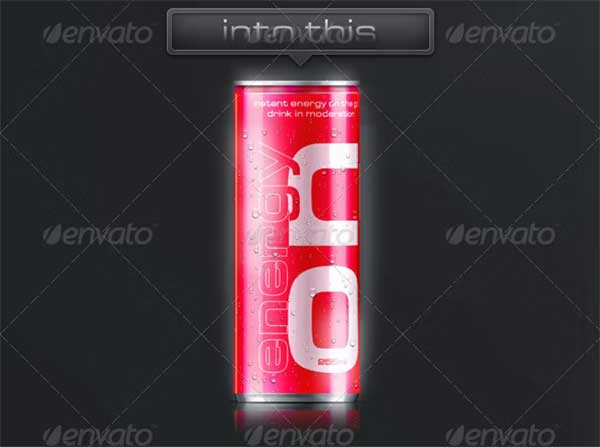 Energy Drink Soda Can Mockup