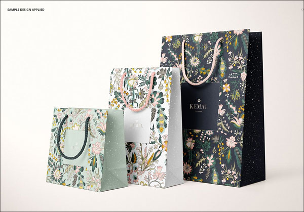 Paper Gift Bags Mockup Set