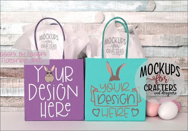 Easter Gift Bag Mockups