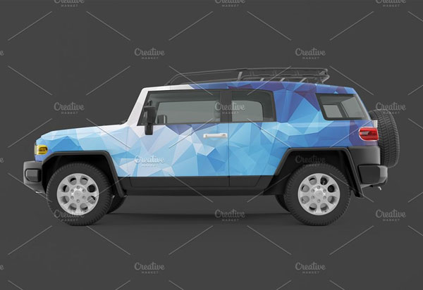 Sport Jeep Mockup