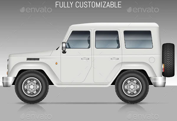 SUV Jeep Car Mockup