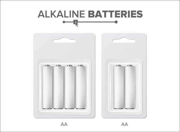 AA Batteries Packed Mockup