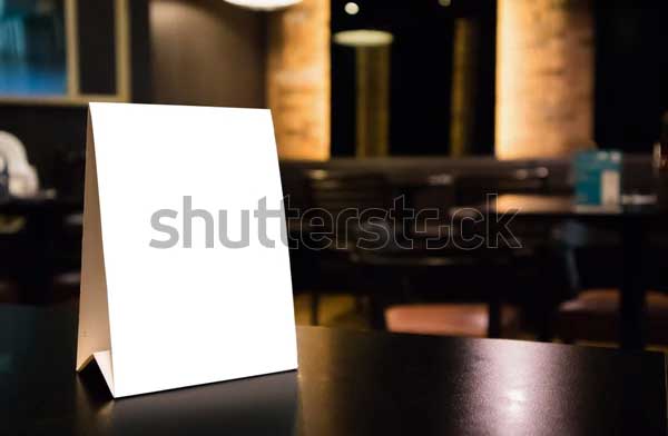 Mockup Empty White Table Tent