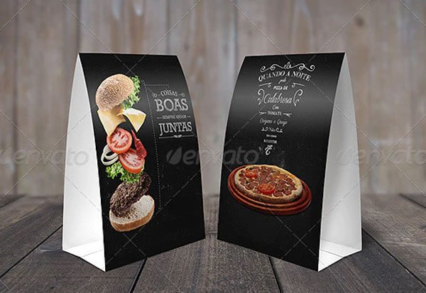 Simple Table Tents Mock Up Template