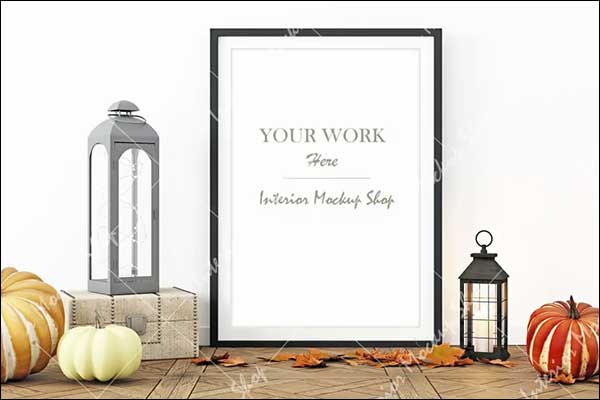 Frame Interior Wall Poster Mockups