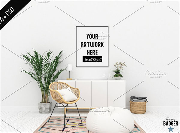 Interior Frame Wall Poster Mockups