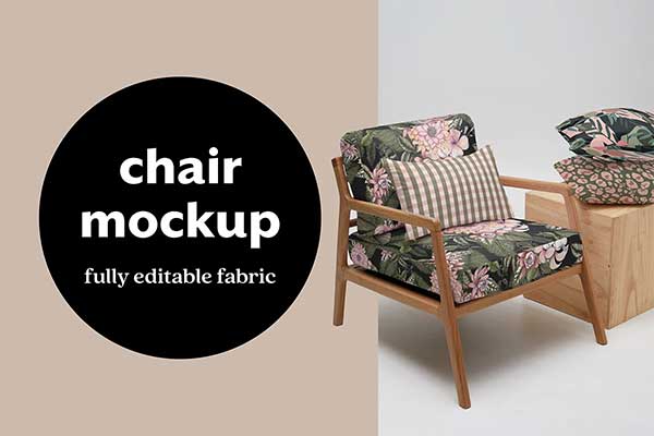 Chair & Cushion Stack Mockup