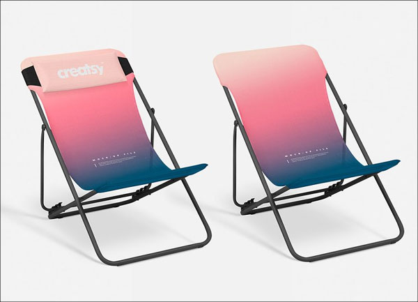 Folding Beach Chair Mockup