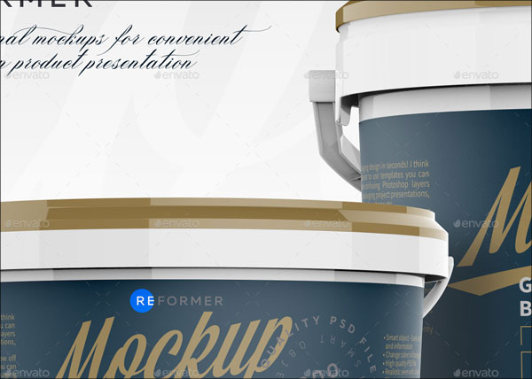 Paint Packaging Presentation Mockup