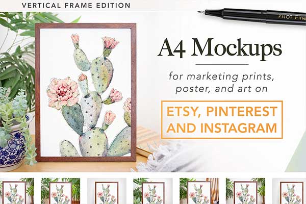 Beautiful Painting Frame Presentation Mockups