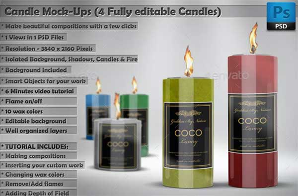 Candles Mockups