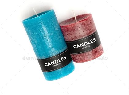 Realistic Handcrafted Candles Mockup