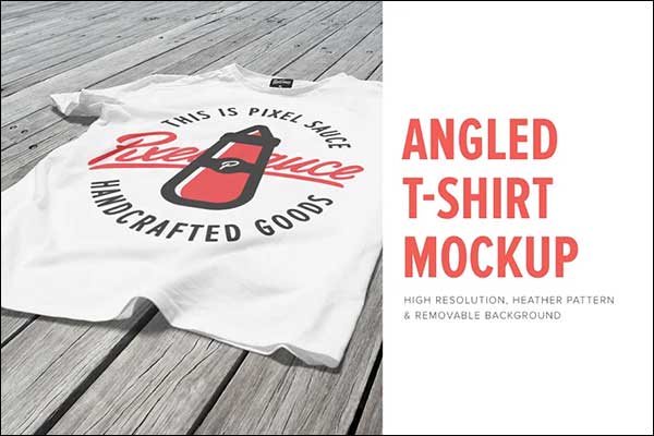 Angled T-Shirt Mockup