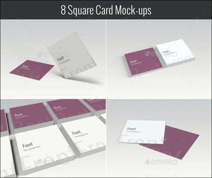 Print Square Business Card Mockups