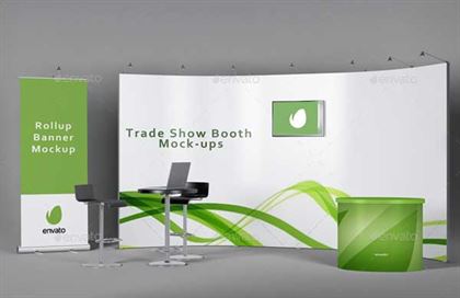 Trade Show Booth Mockups PSD Templates