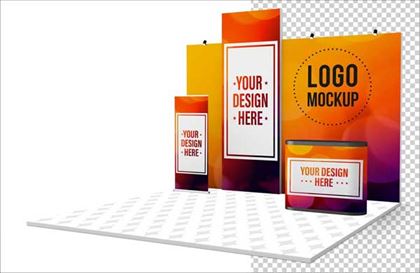 Exhibition Stand Mockup PSD Template